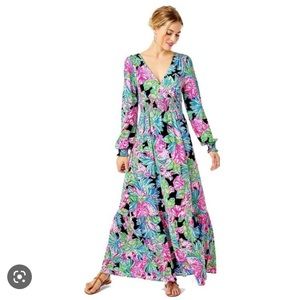 Lilly Pulitzer Mistral Maxi Dress Jaguar Jungle XS